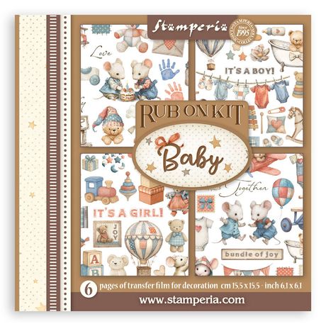 Stamperia Baby Rub-On Kit
